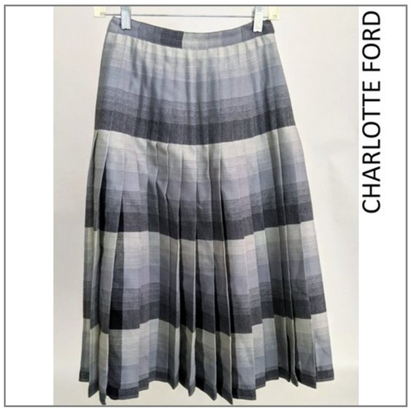Charlotte Ford Dresses & Skirts - Charlotte Ford Vintage Classique Collection Reversible Pleated Skirt